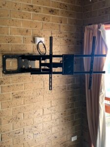 A TV Wall Mount Bracket Installed