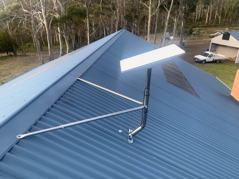 starlink installed on roof in Tasmania