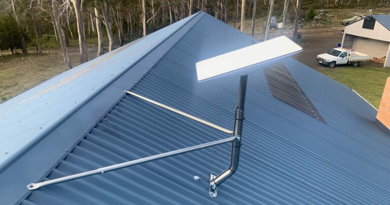 starlink installed on roof in Tasmania