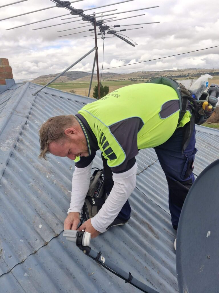 Michael Starling working on a Roof