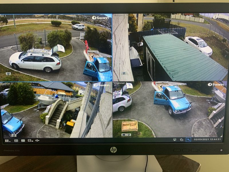 security camera screen installation
